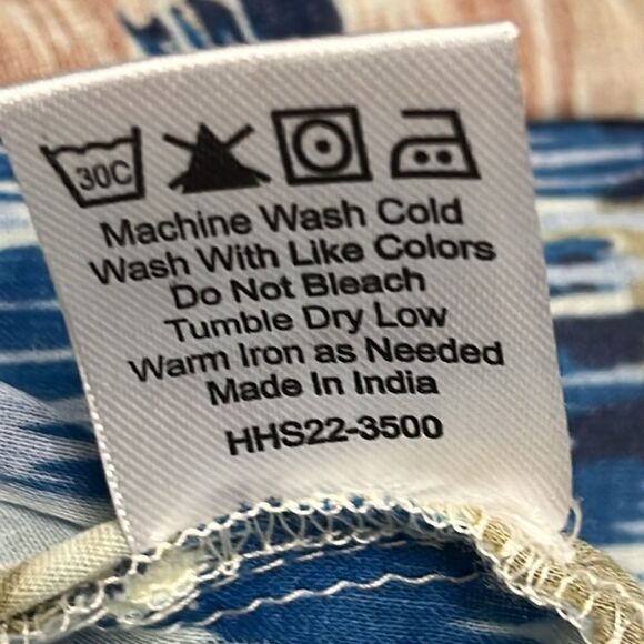 House of Harlow 1960 Boho Floral Ruffled Sleeve V-Neck Blouse w/ Rope Tie-Small - Picture 15 of 15